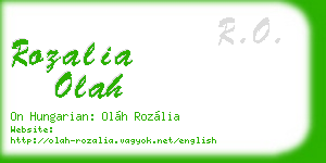 rozalia olah business card