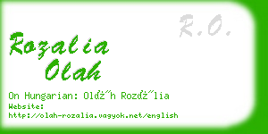rozalia olah business card